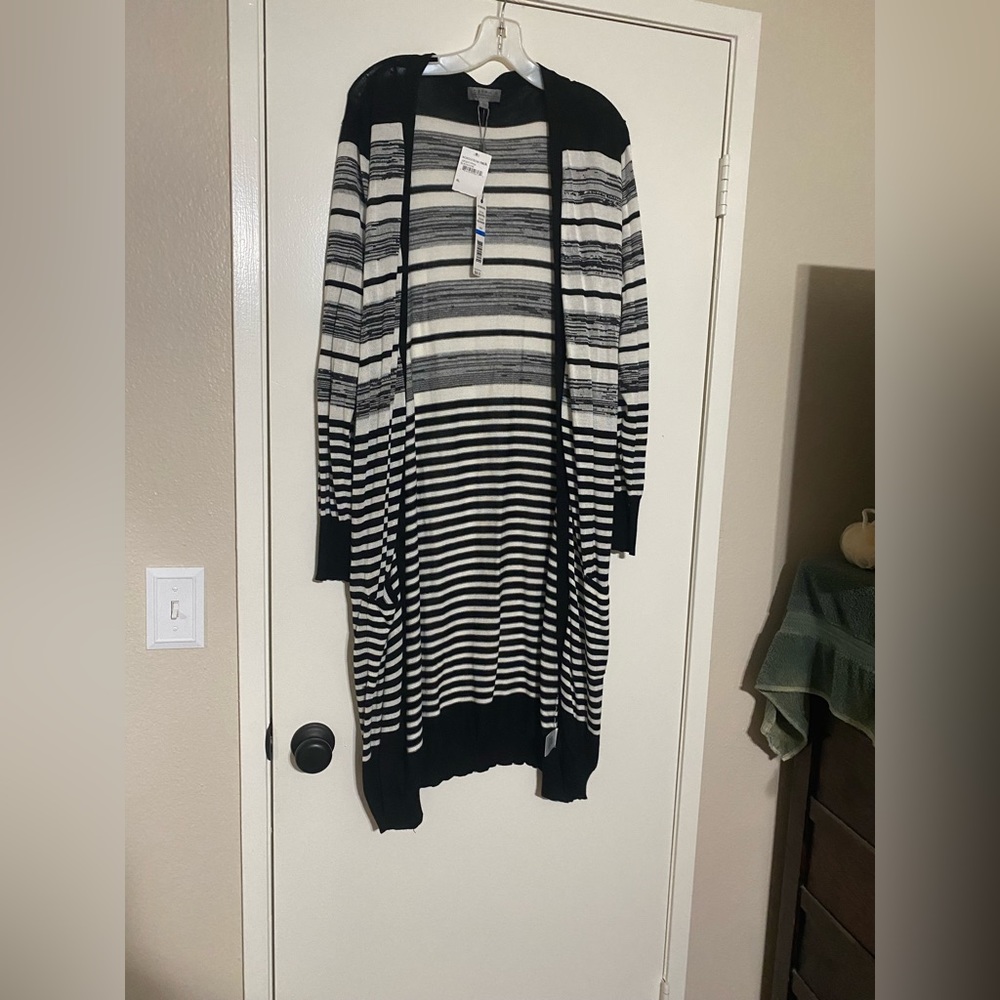 NWT Joseph A long, striped, light weight cardigan